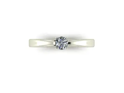 Solitaire Women Diamond Fashion Ring R9 3D print model