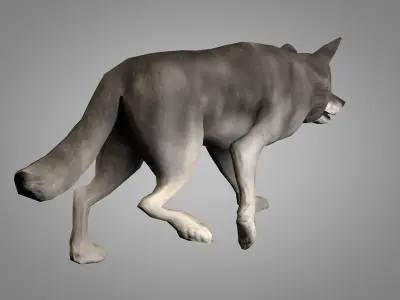 Wolf or Werewolf Low-poly 3D model