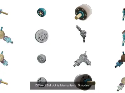 Different Ball Joints Mechanisms 3D Model Collection