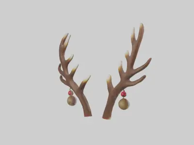Reindeer Antlers Decor model Low-poly 3D model