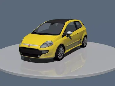 Fiat Punto Low-poly 3D model