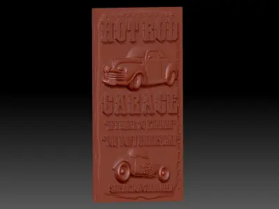 Garage  poster  3D print model