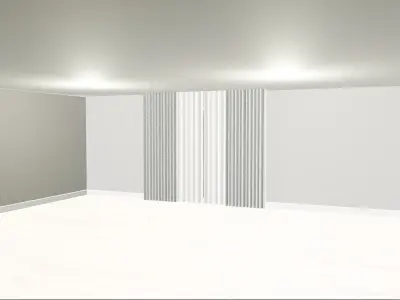 Modern Curtains Free 3D model