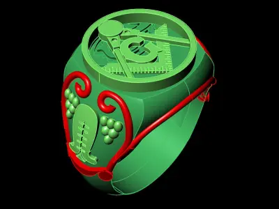 Freemason Ring 3D print model