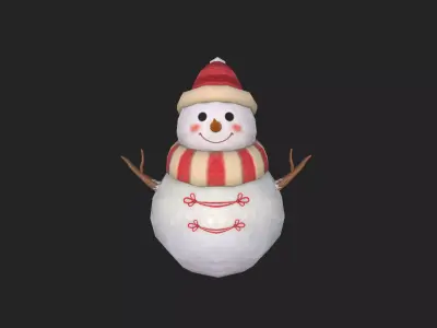 SnowMan 3D Model 001 Low-poly 3D model