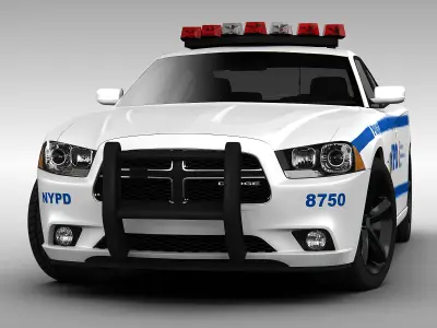 Dodge Charger NYPD Police Car 2013 3D model