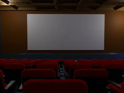movie theater Low-poly 3D model