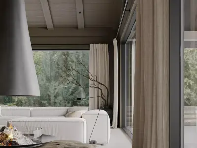 Livingroom and Kitchen 3D model