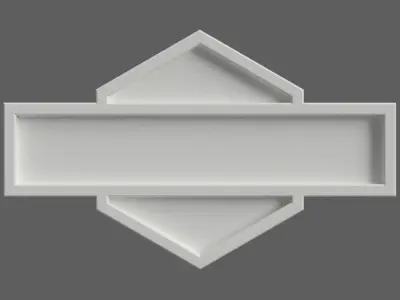 photo frame - sign - pano - mirror frame 002 3D print model