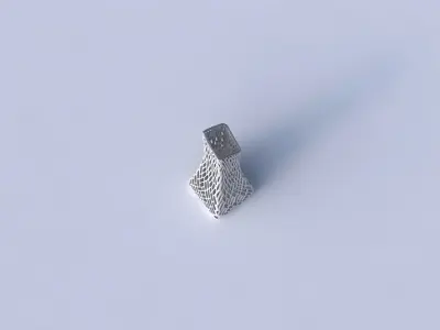Vase squeezed and bent rectangle 2 with lattice tiles  3D print model