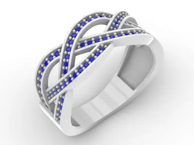 Jewelry Diamond Ring Model RG54 Free 3D print model
