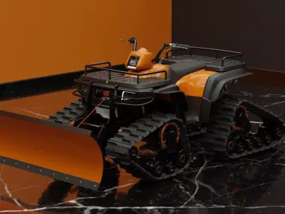 ATV Quad Bike Low-poly 3D model