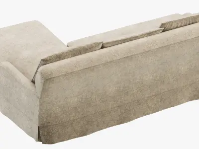 Restoration Hardware Belgian Classic Roll Arm Right-Arm Chaise 3D model