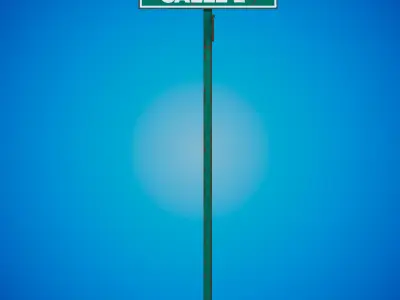 Street signs Free low-poly 3D model