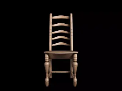 3d Model  Ladderback Chair Isolated On High Render 3D model buy
