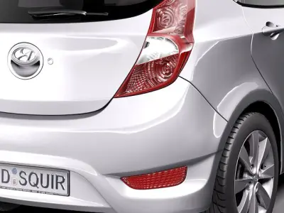 Hyundai Verna Accent 2012 Hatchback 3D Model 3D model