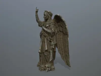 Angel Statue 02  Low-poly 3D model