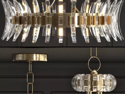 CURREY AND COMPANY COQUETTE CHANDELIER 3D model