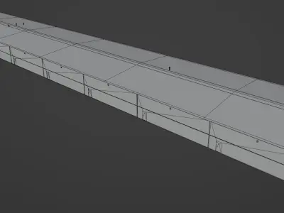 Airport Hangar Low-poly 3D model