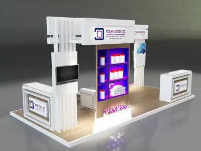  Booth Exhibition Stand a322 3D model