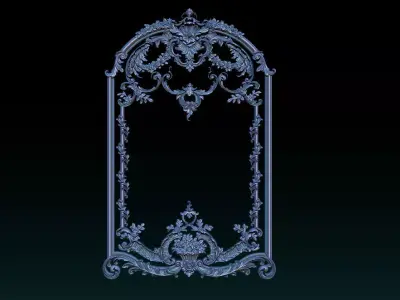 Ornamental Relief CNC Model for Wooden Doors and Wall Panels 3A 3D print model