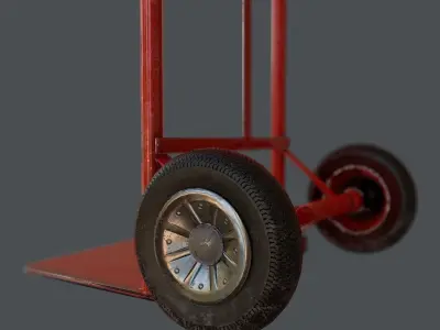 HandTrolley - Low Poly - Game ready hand truck Low-poly 3D model