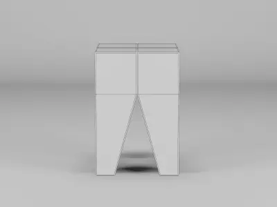 Mars Angled Stump Side Table 30x30x45 Free low-poly 3D model