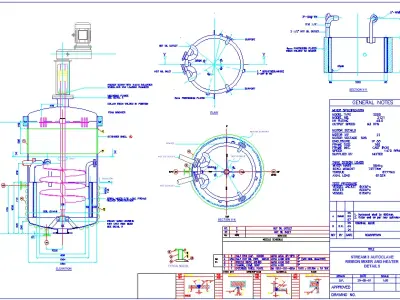 Mixer in ID1410 Vessel 875 kPa Drawing 3D model