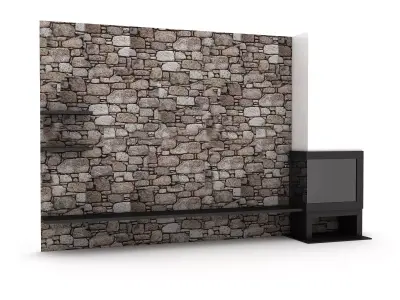 3D 3d modern tv stand 04 Low-poly 3D model