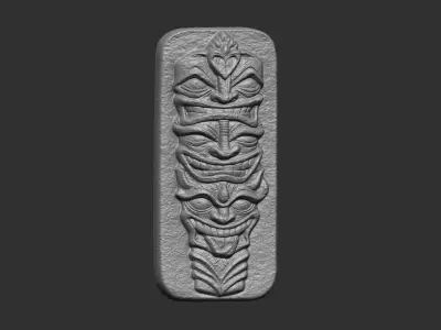 tiki frame decor  3D print model