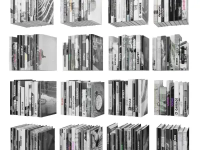 Books 150 pieces 2-9-5 Low-poly 3D model