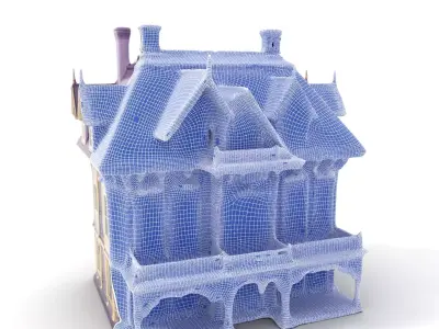 Victorian Lavender House model pack Low-poly 3D model