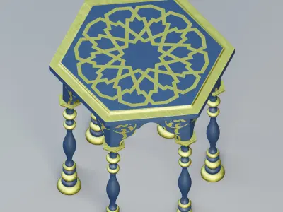 Moroccan nightstand 3D model