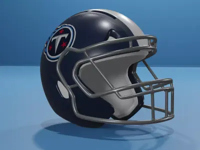 Tennessee Titans Football Helmet 3D model