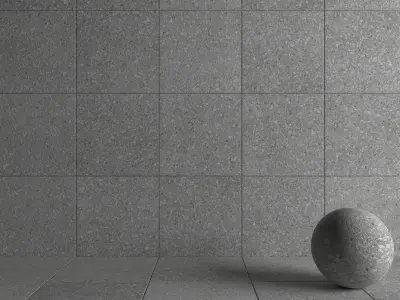 Stone Wall Tiles Terrazzo Grey 80x80 Texture
