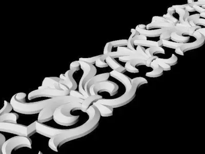 Central decor ornament for furniture 3D model 256