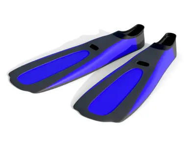 Dive Flippers Collection 3D Model Pack