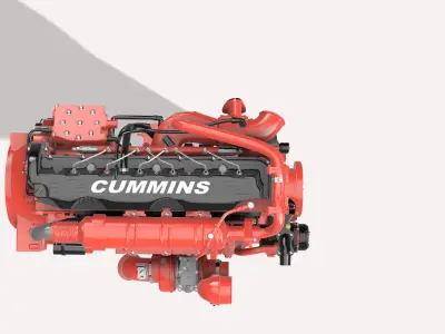 Cummins X12 ISG DIESEL ENGINE 3D print model