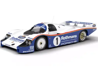 Porsche 956 Group C 1982 Rothmans Racing 3d model  3D model