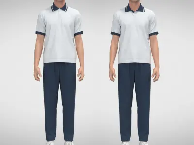 Casual Sport Outfit 2 3D model
