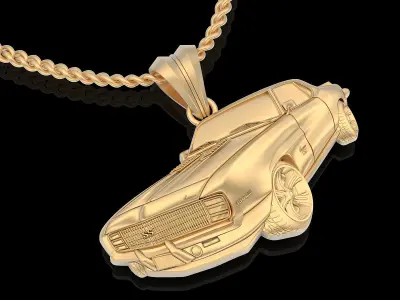 Car pendant silver gold printable jewelry 3D model 3D print model
