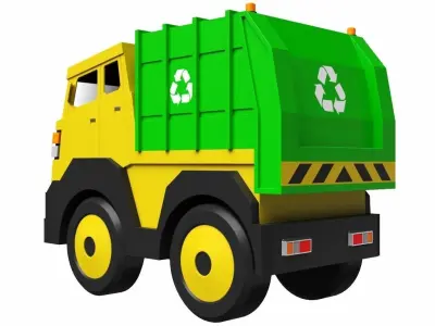 Toy Garbage Truck 3D model