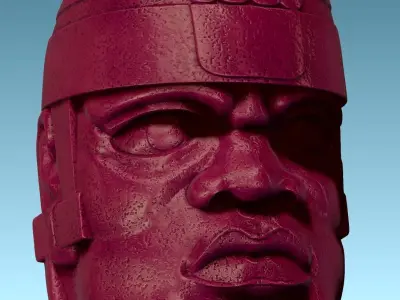 Olmeca Colossal Head CNC ARTCAM ASPIRE 3D print model