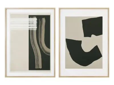 Abstract paired posters 3D model