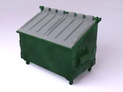 Dumpsters trash can Free 3D model