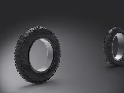 Motorcycle tire num2 3D model