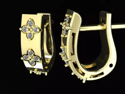 Roberto Coin Earring 3d print model 3D print model