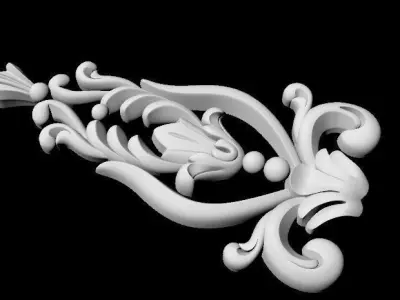 Central decor ornament for furniture 3D model 96