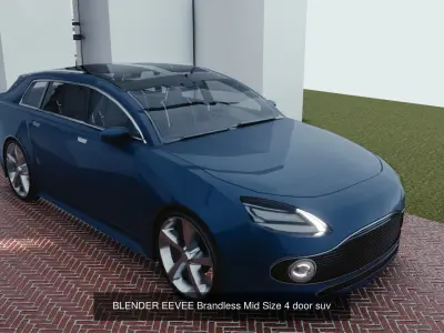 BLENDER EEVEE Brandless 20 car collection volume 2 3D Model Pack