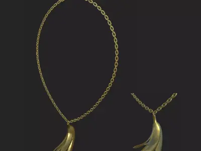 Banana Chain MODEL for Maya Blender and Game Engine Low-poly 3D model